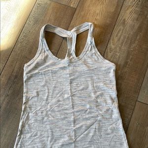 Lululemon Cool Racerback II Wee Are From Space Ice Grey Alpine White size 6
